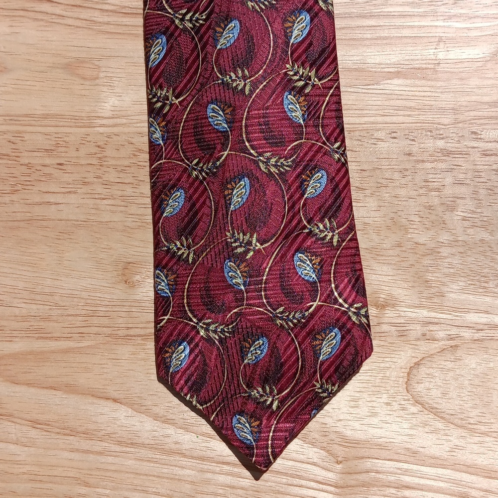 Robert Talbott Red And Blue Patterned *Print* Tie - image 2